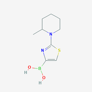 molecular formula C9H15BN2O2S B6416310 2-(2-Methylpiperidin-1-yl)thiazole-4-boronic acid CAS No. 1264144-24-2
