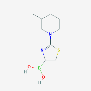 molecular formula C9H15BN2O2S B6416316 2-(3-Methylpiperidin-1-yl)thiazole-4-boronic acid CAS No. 1309982-51-1