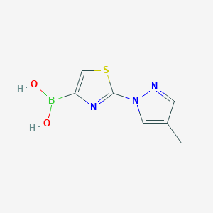 molecular formula C7H8BN3O2S B6416319 2-(4-Methyl-1H-Pyrazol-1-yl)thiazole-4-boronic acid CAS No. 1310383-65-3