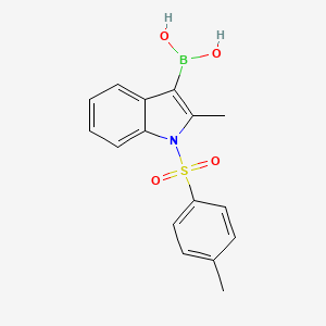 molecular formula C16H16BNO4S B6416347 2-Methyl-1-[(4-methylphenyl)sulfonyl]-1H-indole-3-boronic acid CAS No. 1264155-72-7