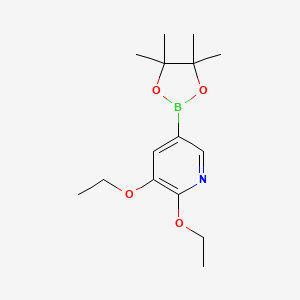 molecular formula C15H24BNO4 B6416372 5,6-Diethoxypyridine-3-boronic acid pinacol ester CAS No. 2096337-17-4
