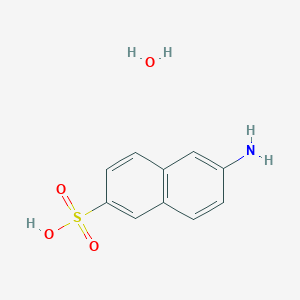 molecular formula C10H11NO4S B6416399 6-Amino-2-naphthalenesulfonic acid monohydrate;  95% CAS No. 5798-97-0