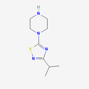 molecular formula C9H16N4S B6416428 1-[3-(Propan-2-yl)-1,2,4-thiadiazol-5-yl]piperazine CAS No. 1397200-05-3
