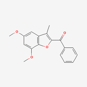 molecular formula C18H16O4 B6416442 2-Benzoyl-5,7-dimethoxy-3-methylbenzofuran;  98% CAS No. 1274892-43-1