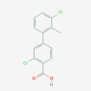 2-Chloro-4-(3-chloro-2-methylphenyl)benzoic acid, 95%