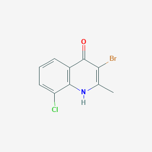molecular formula C10H7BrClNO B6416491 3-Bromo-8-chloro-4-hydroxy-2-methylquinoline CAS No. 1333252-07-5