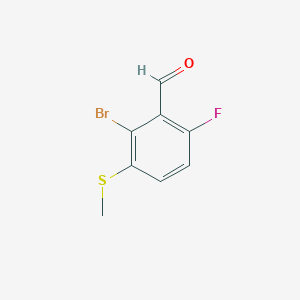 molecular formula C8H6BrFOS B6416502 2-Bromo-6-fluoro-3-(methylthio)benzaldehyde CAS No. 1879026-24-0