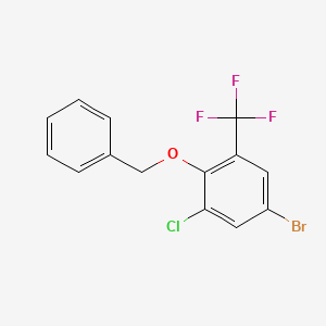 molecular formula C14H9BrClF3O B6416510 1-(Benzyloxy)-4-bromo-6-chloro-2-(trifluoromethyl)benzene CAS No. 2070896-27-2