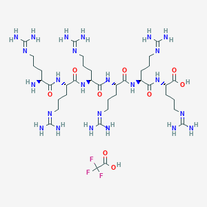 molecular formula C38H75F3N24O9 B6416552 H-Arg-Arg-Arg-Arg-Arg-Arg-OH trifluoroacetate CAS No. 1776943-55-5