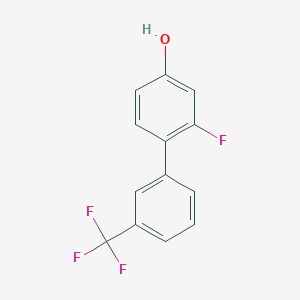 molecular formula C13H8F4O B6416599 3-Fluoro-4-(3-trifluoromethylphenyl)phenol, 95% CAS No. 1261848-29-6