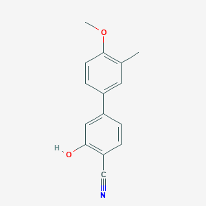 molecular formula C15H13NO2 B6416606 2-Cyano-5-(4-methoxy-3-methylphenyl)phenol, 95% CAS No. 1261952-63-9
