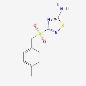 molecular formula C10H11N3O2S2 B6416651 3-[(4-methylphenyl)methanesulfonyl]-1,2,4-thiadiazol-5-amine CAS No. 924860-67-3