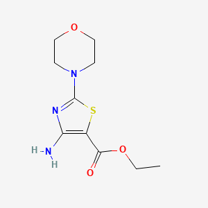 molecular formula C10H15N3O3S B6416675 ethyl 4-amino-2-(morpholin-4-yl)-1,3-thiazole-5-carboxylate CAS No. 871558-58-6