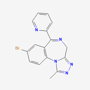 12-bromo-3-methyl-9-(pyridin-2-yl)-2,4,5,8-tetraazatricyclo[8.4.0.0?,?]tetradeca-1(10),3,5,8,11,13-hexaene