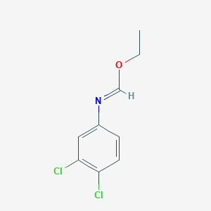 molecular formula C9H9Cl2NO B6416684 (E)-(ethyl N-(3,4-dichlorophenyl)carboximidate) CAS No. 22363-14-0