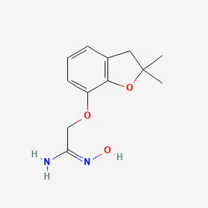 molecular formula C12H16N2O3 B6416690 (E)-2-[(2,2-dimethyl-2,3-dihydro-1-benzofuran-7-yl)oxy]-N'-hydroxyethanimidamide CAS No. 1016528-34-9