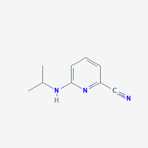 molecular formula C9H11N3 B6416694 6-[(propan-2-yl)amino]pyridine-2-carbonitrile CAS No. 160017-10-7