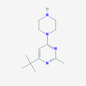 molecular formula C13H22N4 B6416700 4-叔丁基-2-甲基-6-(哌嗪-1-基)嘧啶 CAS No. 1596372-68-7