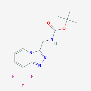 molecular formula C13H15F3N4O2 B6416703 tert-butyl N-{[8-(trifluoromethyl)-[1,2,4]triazolo[4,3-a]pyridin-3-yl]methyl}carbamate CAS No. 2034154-19-1