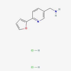 molecular formula C10H12Cl2N2O B6416719 [6-(furan-2-yl)pyridin-3-yl]methanamine dihydrochloride CAS No. 2034157-14-5