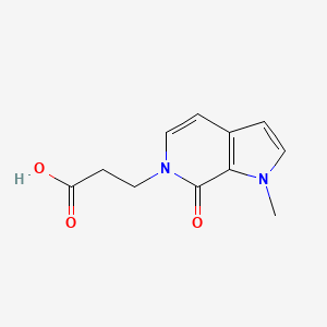 molecular formula C11H12N2O3 B6416735 3-{1-methyl-7-oxo-1H,6H,7H-pyrrolo[2,3-c]pyridin-6-yl}propanoic acid CAS No. 2092238-97-4