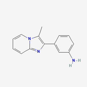 molecular formula C14H13N3 B6416738 3-{3-methylimidazo[1,2-a]pyridin-2-yl}aniline CAS No. 2098073-42-6