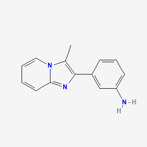 molecular formula C14H13N3 B6416738 3-(3-Methylimidazo[1,2-a]pyridin-2-yl)aniline CAS No. 2098073-42-6