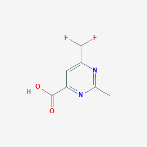 molecular formula C7H6F2N2O2 B6416746 6-(difluoromethyl)-2-methylpyrimidine-4-carboxylic acid CAS No. 1935184-00-1