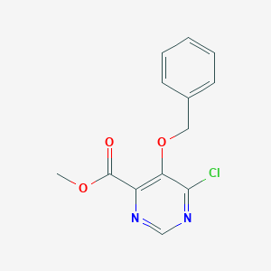 molecular formula C13H11ClN2O3 B6416747 methyl 5-(benzyloxy)-6-chloropyrimidine-4-carboxylate CAS No. 2098000-12-3