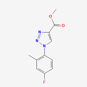 molecular formula C11H10FN3O2 B6416755 methyl 1-(4-fluoro-2-methylphenyl)-1H-1,2,3-triazole-4-carboxylate CAS No. 2034157-22-5