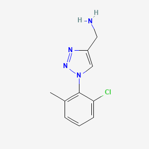 molecular formula C10H11ClN4 B6416760 1-[1-(2-chloro-6-methylphenyl)-1H-1,2,3-triazol-4-yl]methanamine CAS No. 2097988-89-9