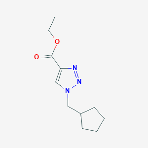 molecular formula C11H17N3O2 B6416768 ethyl 1-(cyclopentylmethyl)-1H-1,2,3-triazole-4-carboxylate CAS No. 2098014-41-4