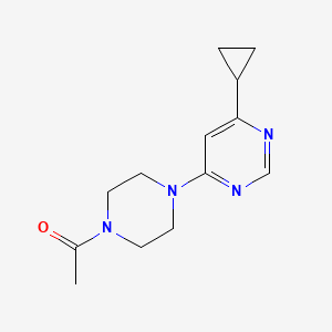 molecular formula C13H18N4O B6416816 1-[4-(6-cyclopropylpyrimidin-4-yl)piperazin-1-yl]ethan-1-one CAS No. 2098081-21-9