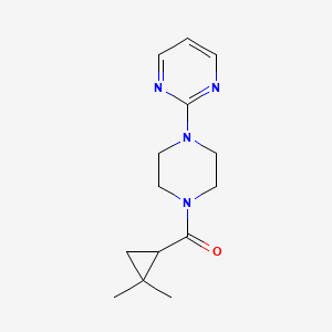 molecular formula C14H20N4O B6416824 2-[4-(2,2-dimethylcyclopropanecarbonyl)piperazin-1-yl]pyrimidine CAS No. 2188635-64-3