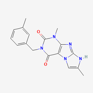 1,7-dimethyl-3-[(3-methylphenyl)methyl]-1H,2H,3H,4H,8H-imidazo[1,2-g]purine-2,4-dione