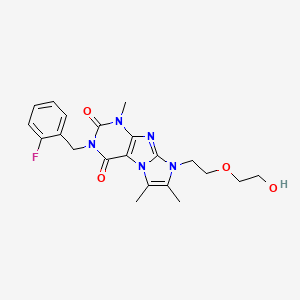 3-[(2-fluorophenyl)methyl]-8-[2-(2-hydroxyethoxy)ethyl]-1,6,7-trimethyl-1H,2H,3H,4H,8H-imidazo[1,2-g]purine-2,4-dione