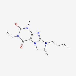 8-butyl-3-ethyl-1,7-dimethyl-1H,2H,3H,4H,8H-imidazo[1,2-g]purine-2,4-dione