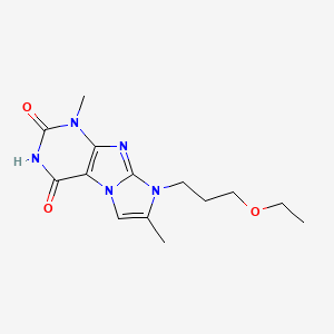 8-(3-ethoxypropyl)-1,7-dimethyl-1H,2H,3H,4H,8H-imidazo[1,2-g]purine-2,4-dione