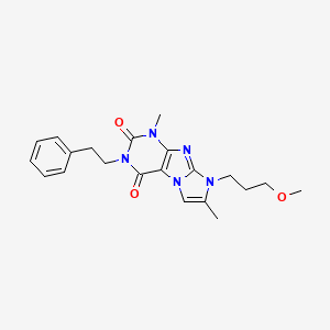 8-(3-methoxypropyl)-1,7-dimethyl-3-(2-phenylethyl)-1H,2H,3H,4H,8H-imidazo[1,2-g]purine-2,4-dione