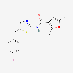 molecular formula C17H15FN2O2S B6416903 N-{5-[(4-fluorophenyl)methyl]-1,3-thiazol-2-yl}-2,5-dimethylfuran-3-carboxamide CAS No. 915930-97-1