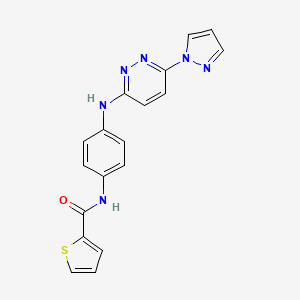 N-(4-{[6-(1H-pyrazol-1-yl)pyridazin-3-yl]amino}phenyl)thiophene-2-carboxamide