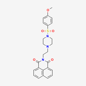3-{2-[4-(4-methoxybenzenesulfonyl)piperazin-1-yl]ethyl}-3-azatricyclo[7.3.1.0^{5,13}]trideca-1(13),5,7,9,11-pentaene-2,4-dione