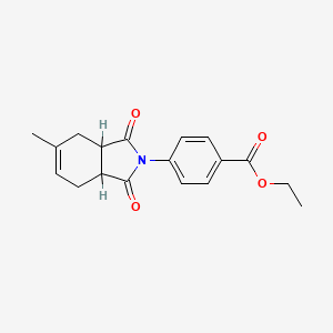 ethyl 4-(5-methyl-1,3-dioxo-2,3,3a,4,7,7a-hexahydro-1H-isoindol-2-yl)benzoate