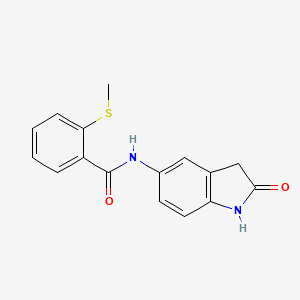 molecular formula C16H14N2O2S B6416966 2-(methylsulfanyl)-N-(2-oxo-2,3-dihydro-1H-indol-5-yl)benzamide CAS No. 1069833-02-8