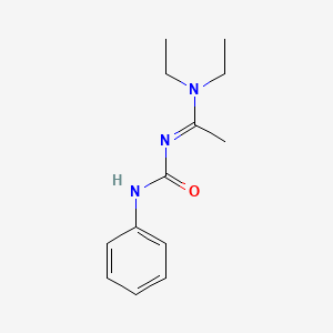 molecular formula C13H19N3O B6416991 3-[(1E)-1-(diethylamino)ethylidene]-1-phenylurea CAS No. 496777-86-7
