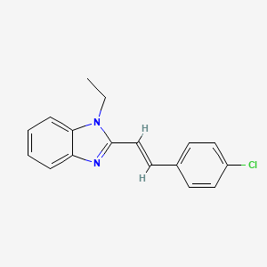 2-[(E)-2-(4-chlorophenyl)ethenyl]-1-ethyl-1H-1,3-benzodiazole