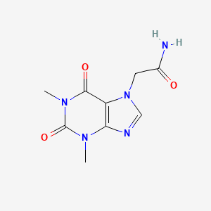 molecular formula C9H11N5O3 B6416999 2-(1,3-dimethyl-2,6-dioxo-2,3,6,7-tetrahydro-1H-purin-7-yl)acetamide CAS No. 5614-55-1