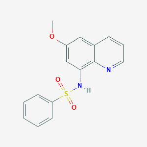 molecular formula C16H14N2O3S B6417019 N-(6-methoxyquinolin-8-yl)benzenesulfonamide CAS No. 33757-70-9