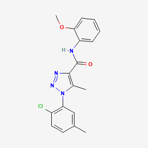 molecular formula C18H17ClN4O2 B6417022 1-(2-chloro-5-methylphenyl)-N-(2-methoxyphenyl)-5-methyl-1H-1,2,3-triazole-4-carboxamide CAS No. 904816-47-3