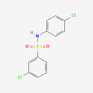molecular formula C12H9Cl2NO2S B6417029 3-chloro-N-(4-chlorophenyl)benzene-1-sulfonamide CAS No. 16937-02-3